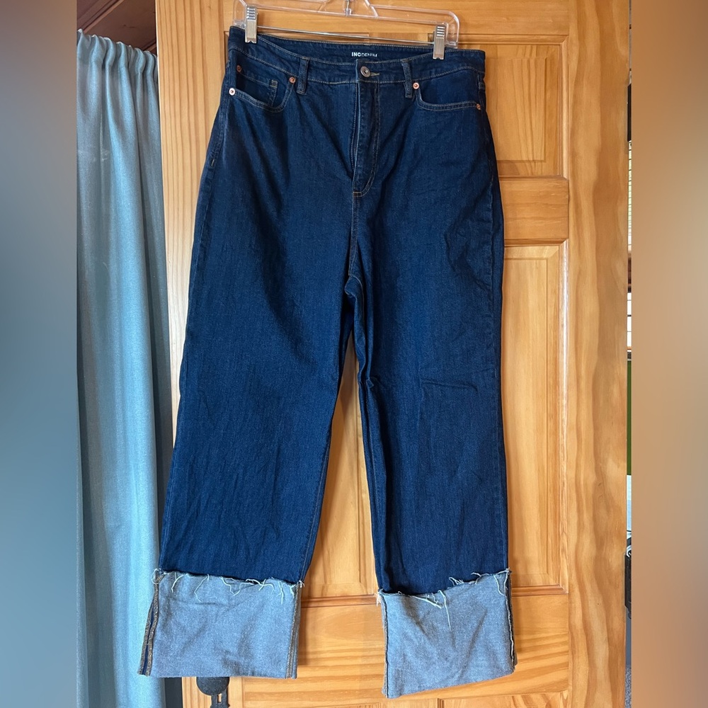 INC./Macy’s brand High Waisted Blue Jeans with Wide Cuff
